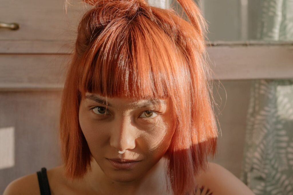 red headed woman