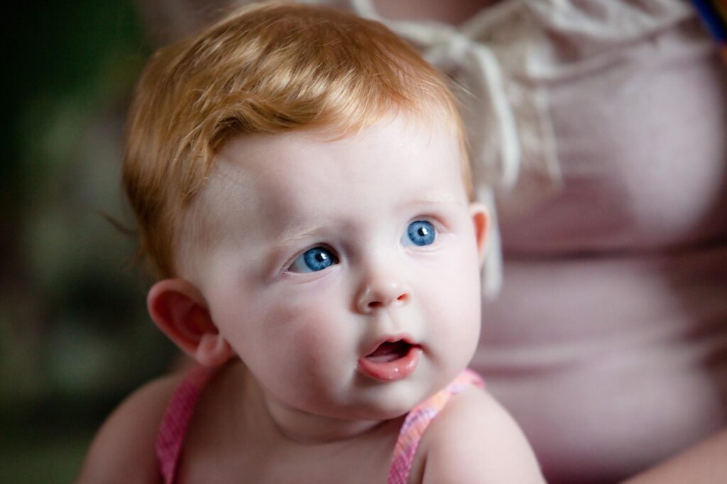 redhair and blue eyes