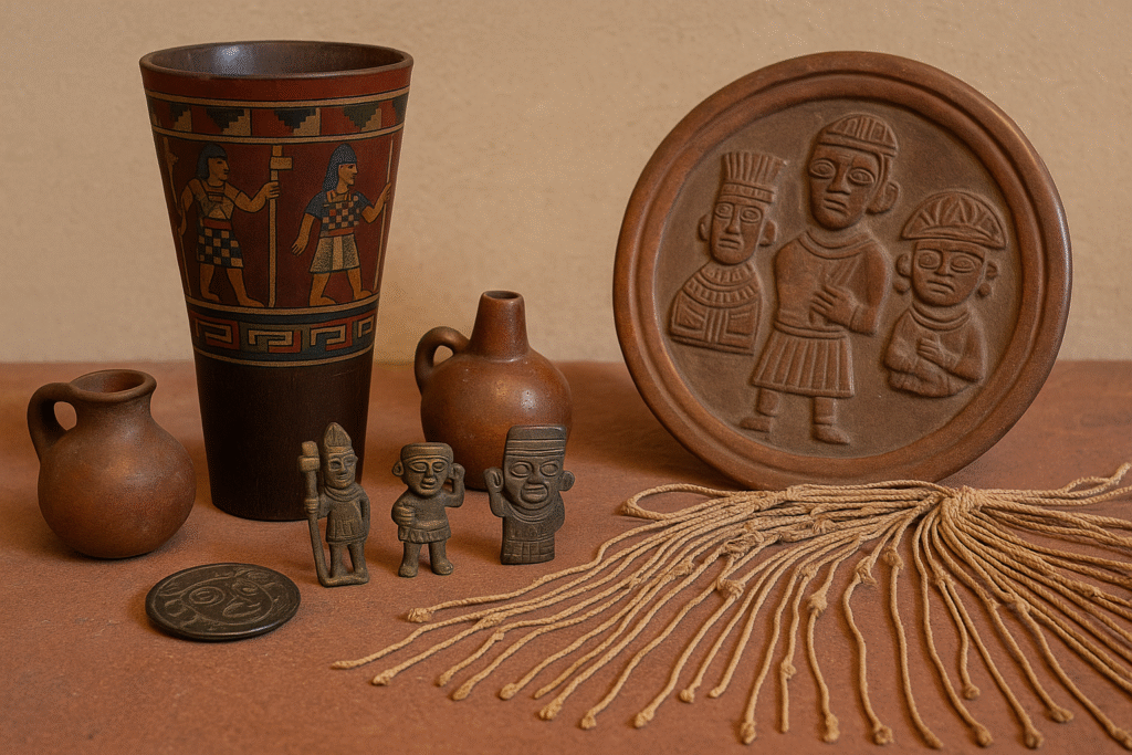 Inca quipu knotted string system for communication and record-keeping in the Incan Empire